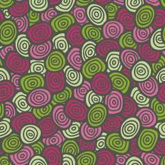 colorful doodle retro seamless pattern, vector illustration
