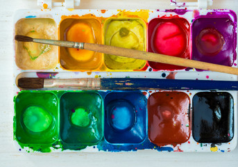 Artist brush and paint