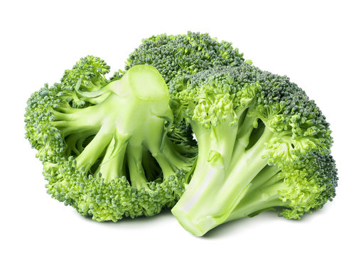Broccoli group 5 isolated on white background