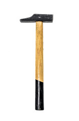 Old, used hammer isolated on a white background