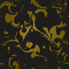 Seamless marble background of black and gold pattern