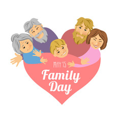 Family day. May 15. Holiday card