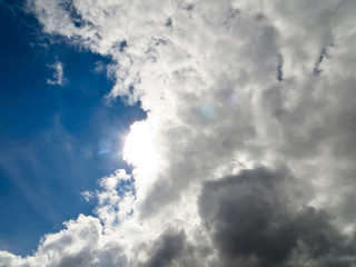blue sky and clouds