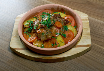 Chanakhi traditional Georgian dish