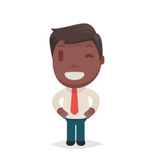 Cute afro american man