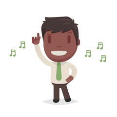 Cute afro american man