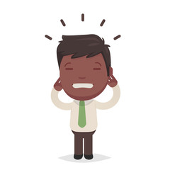 Cute afro american man