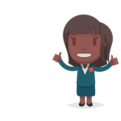 Cute afro american woman