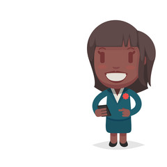 Cute afro american woman