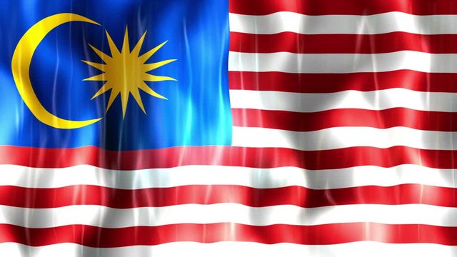 Malaysia Flag Animation, High Quality Quicktime animation, works with all Editing Programs, 20 Seconds Duration