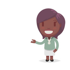 Cute afro american woman