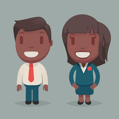 Cute afro american people