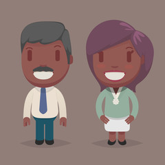 Cute afro american people