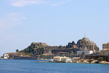 old fortress Corfu town cityscape