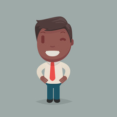 Cute afro american man