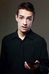 beautiful woman with pinned hair fixing curles