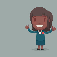 Cute afro american woman