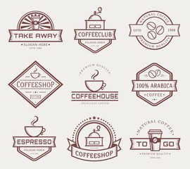 Vector coffee logos.