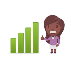 Cute afro american woman