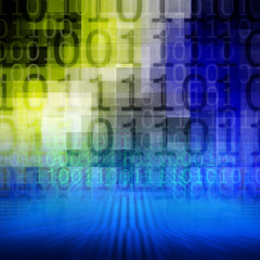 Obraz premium Digital Code on screen background