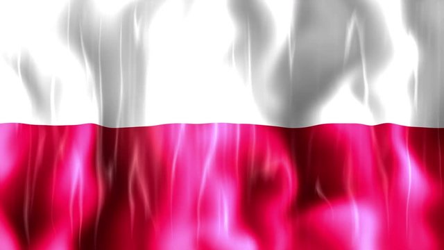 Poland Flag Animation, High Quality Quicktime animation, works with all Editing Programs, 20 Seconds Duration