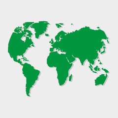 Green earth on a gray background