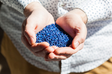 blue synthetic material for plastic industry