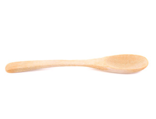 wooden spoon on white background