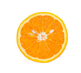 orange slices on white background