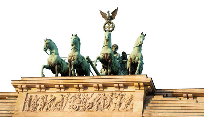 Obraz premium Top of Brandenburg Gate cut out