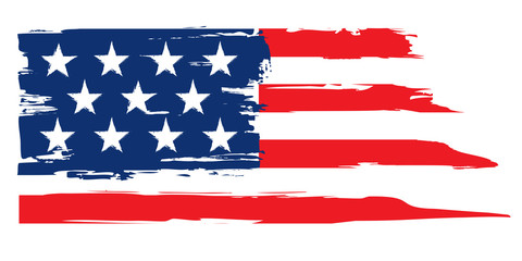 Grunge flag of united states of america