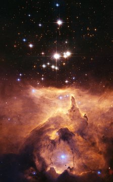 Star cluster Pismis 24 above NGC 6357