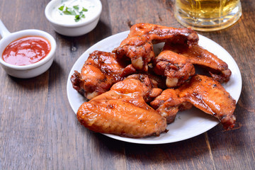 Baked meat background