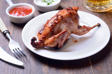 Baked meat background