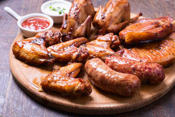 Baked meat background