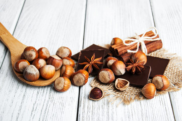chocolate with nuts