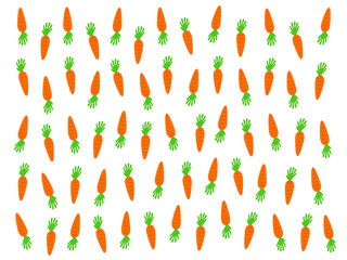 Carrots pattern, vector background