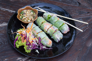 Fresh Spring Roll, Vietnamese Food.