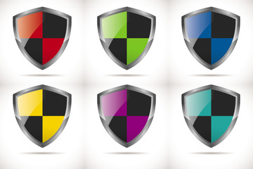 bouclier noir couleur logo s&eacute;curit&eacute;