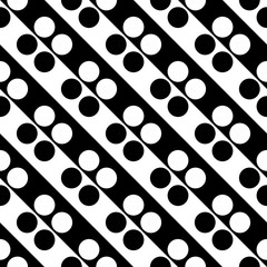 Seamless Diagonal Stripe and Circle Pattern