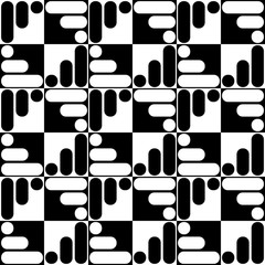 Fototapeta na wymiar Seamless Square and Stripe Pattern