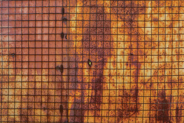 rusty metal mesh