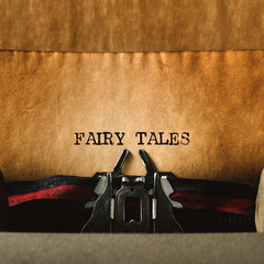 old typewriter and text fairy tales