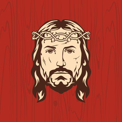 Face of Jesus Christ hand drawn