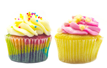 cup cake isolated on the white