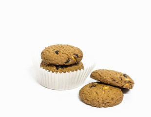 Cookies on a white background