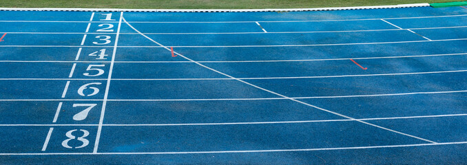 Numbers on running track