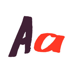Letter A logo painted with a brush.