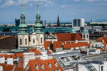 Obraz premium View of Vienna from St. Stephen's Cathedral. Vienna, Austria.