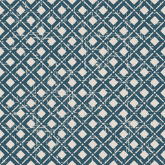 Fototapeta premium Seamless worn out vintage background 369_round corner square check cross line 